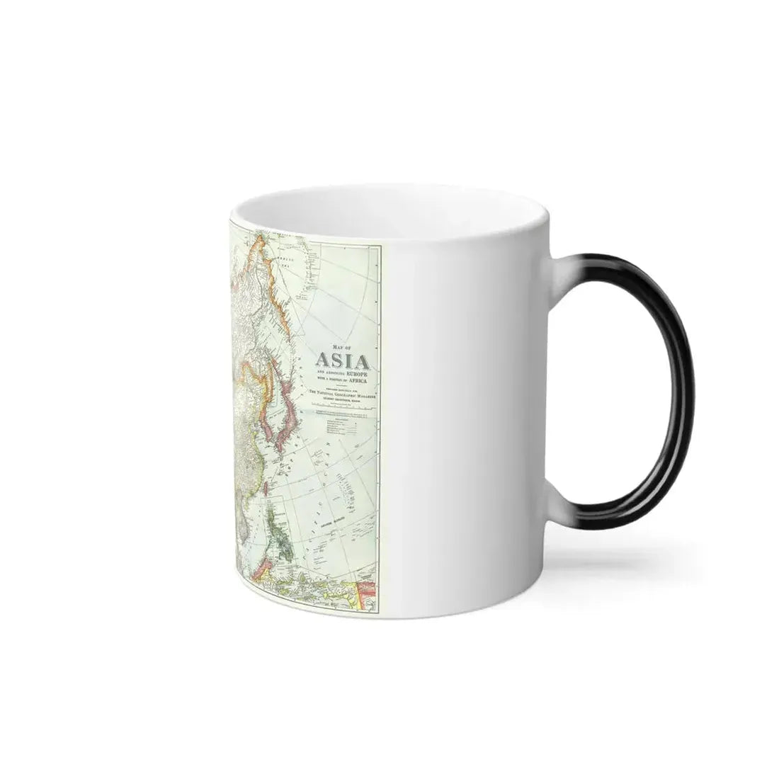 Asia and Adjoining Europe (1921) (Map) Color Changing Mug 11oz - Go Mug Yourself