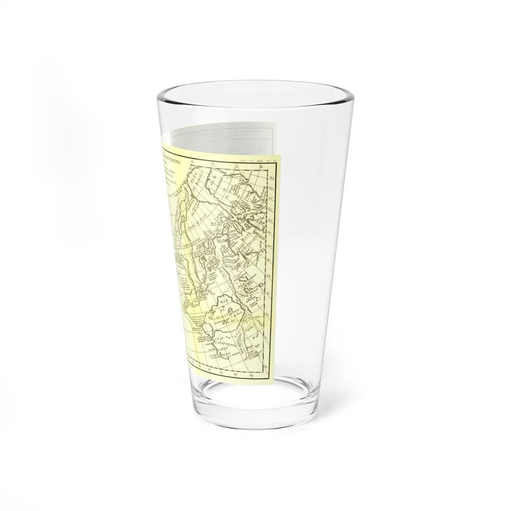 Asia - Carte Generale des Decouvertes (1892) (Map) Pint Glass 16oz-Go Mug Yourself