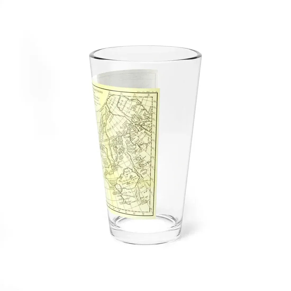 Asia - Carte Generale des Decouvertes (1892) (Map) Pint Glass 16oz - Go Mug Yourself