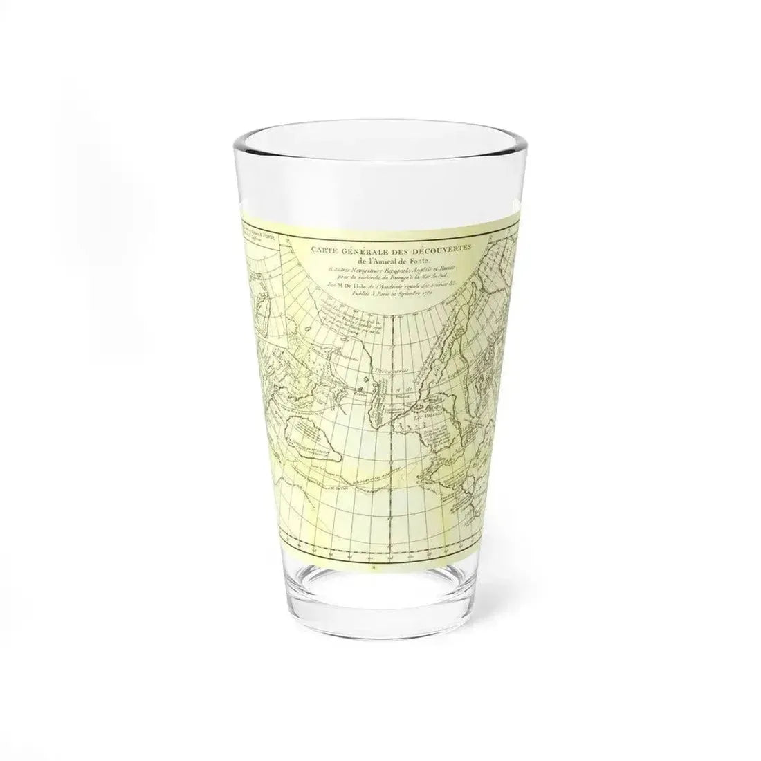 Asia - Carte Generale des Decouvertes (1892) (Map) Pint Glass 16oz - Go Mug Yourself