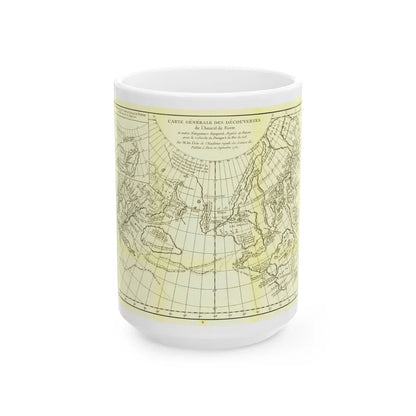 Asia - Carte Generale des Decouvertes (1892) (Map) White Coffee Mug-15oz-Go Mug Yourself