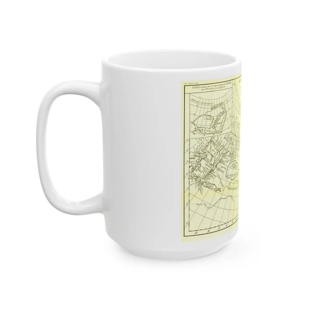 Asia - Carte Generale des Decouvertes (1892) (Map) White Coffee Mug-Go Mug Yourself