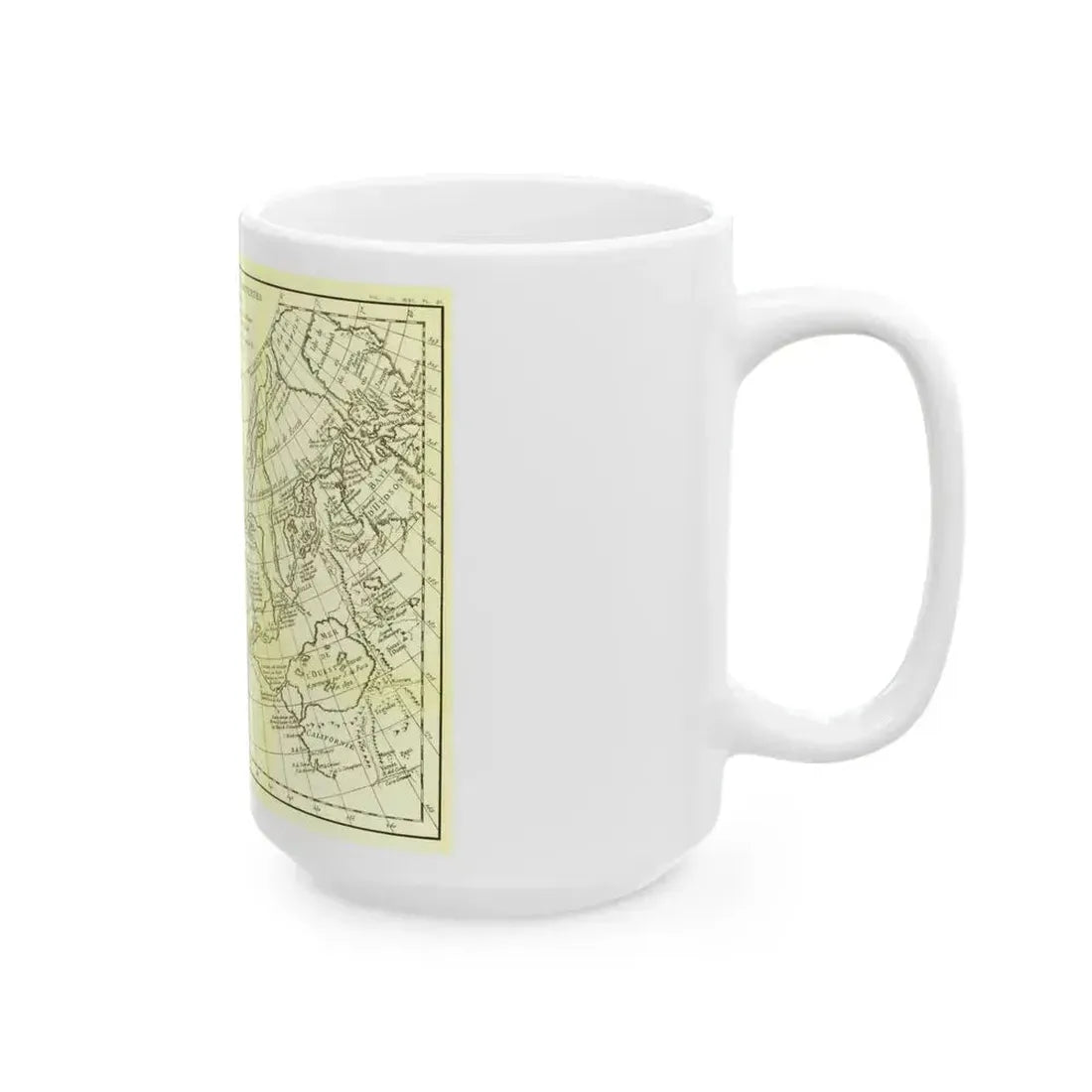 Asia - Carte Generale des Decouvertes (1892) (Map) White Coffee Mug - Go Mug Yourself
