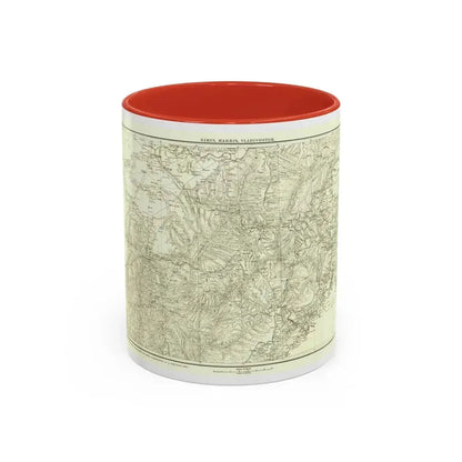 Asia - Kirin, Harbin, Vladivostok (1905) (Map) Accent Coffee Mug 11oz Red - Go Mug Yourself