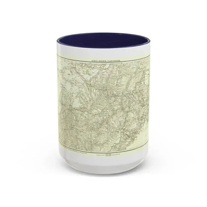 Asia - Kirin, Harbin, Vladivostok (1905) (Map) Accent Coffee Mug 15oz Navy - Go Mug Yourself