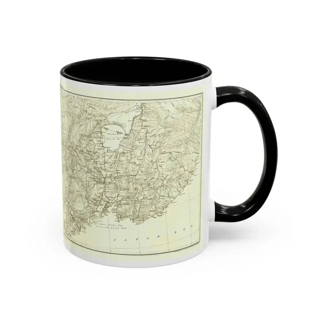 Asia - Kirin, Harbin, Vladivostok (1905) (Map) Accent Coffee Mug - Go Mug Yourself