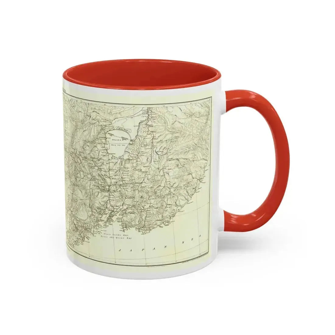 Asia - Kirin, Harbin, Vladivostok (1905) (Map) Accent Coffee Mug - Go Mug Yourself