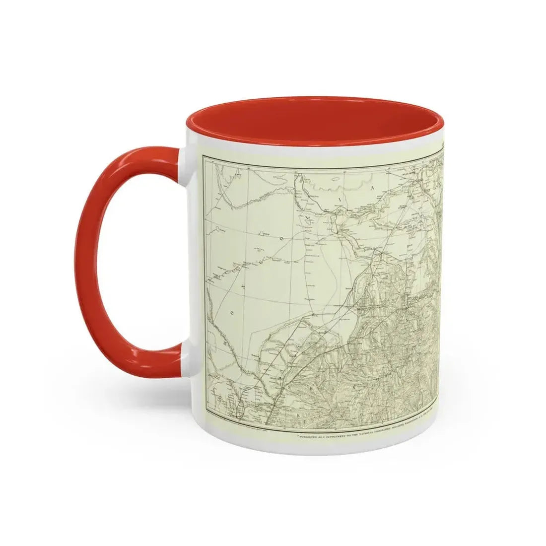 Asia - Kirin, Harbin, Vladivostok (1905) (Map) Accent Coffee Mug - Go Mug Yourself