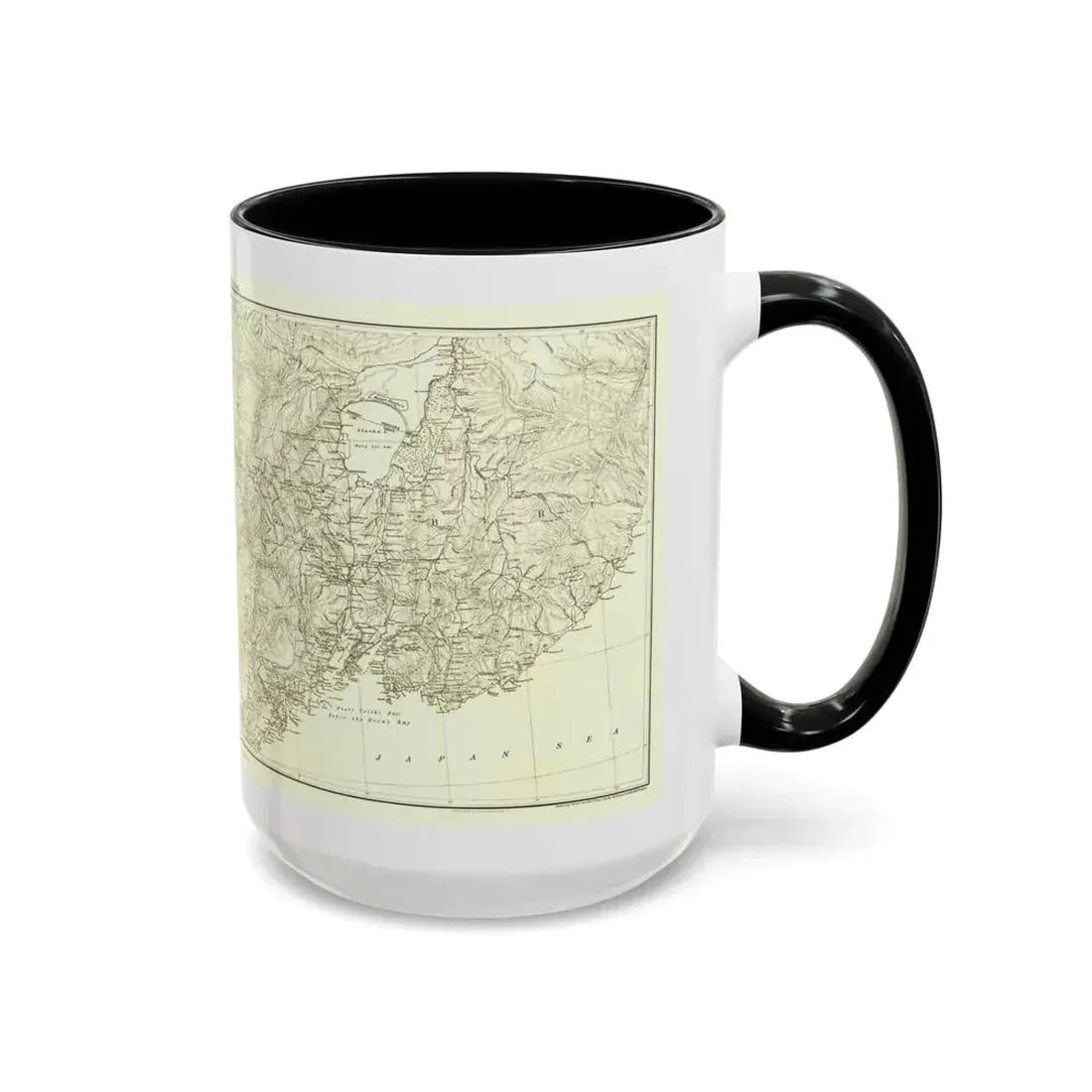 Asia - Kirin, Harbin, Vladivostok (1905) (Map) Accent Coffee Mug - Go Mug Yourself
