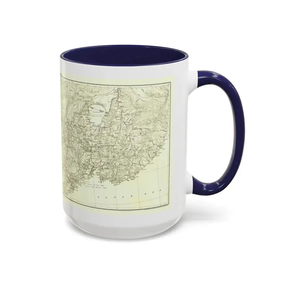 Asia - Kirin, Harbin, Vladivostok (1905) (Map) Accent Coffee Mug - Go Mug Yourself