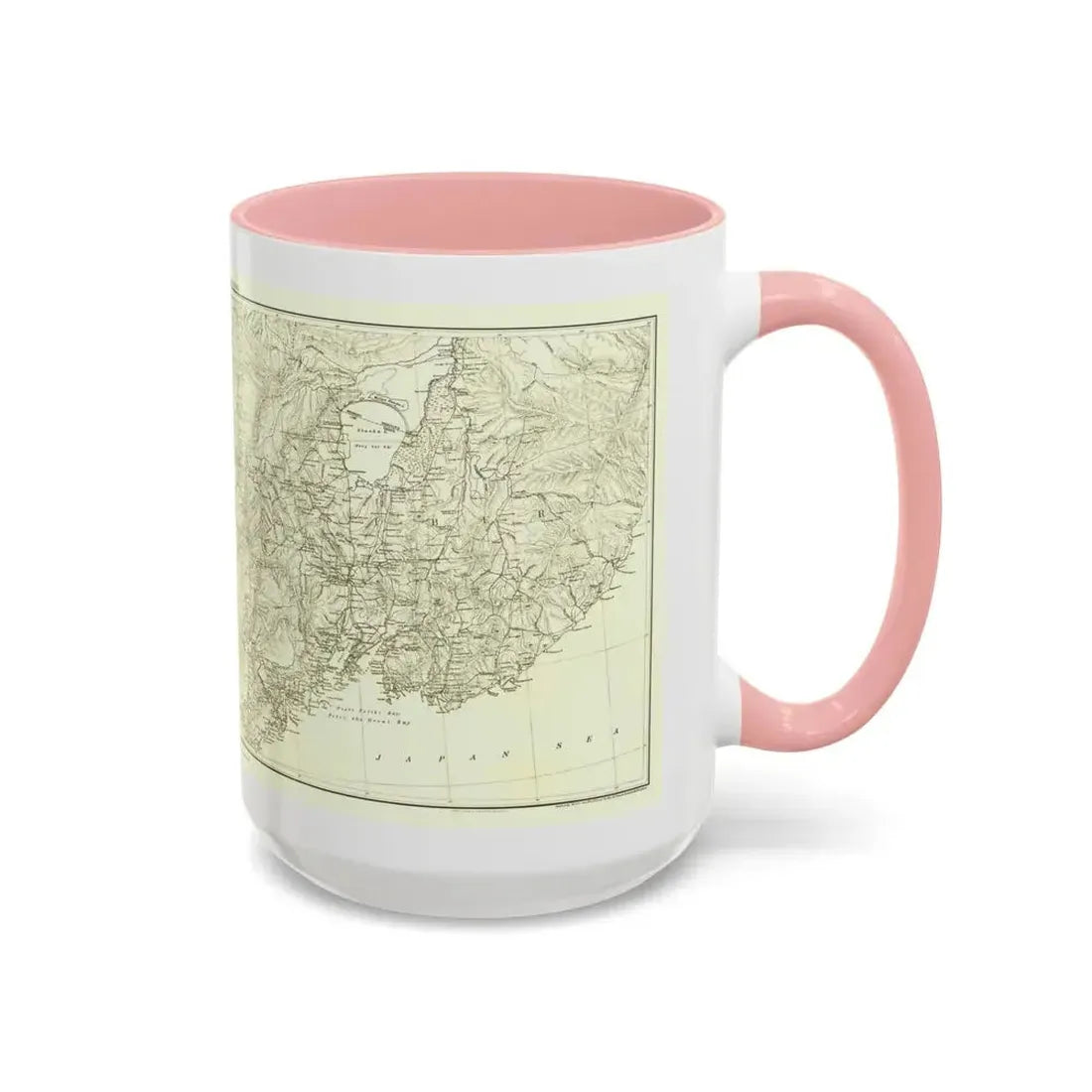 Asia - Kirin, Harbin, Vladivostok (1905) (Map) Accent Coffee Mug - Go Mug Yourself