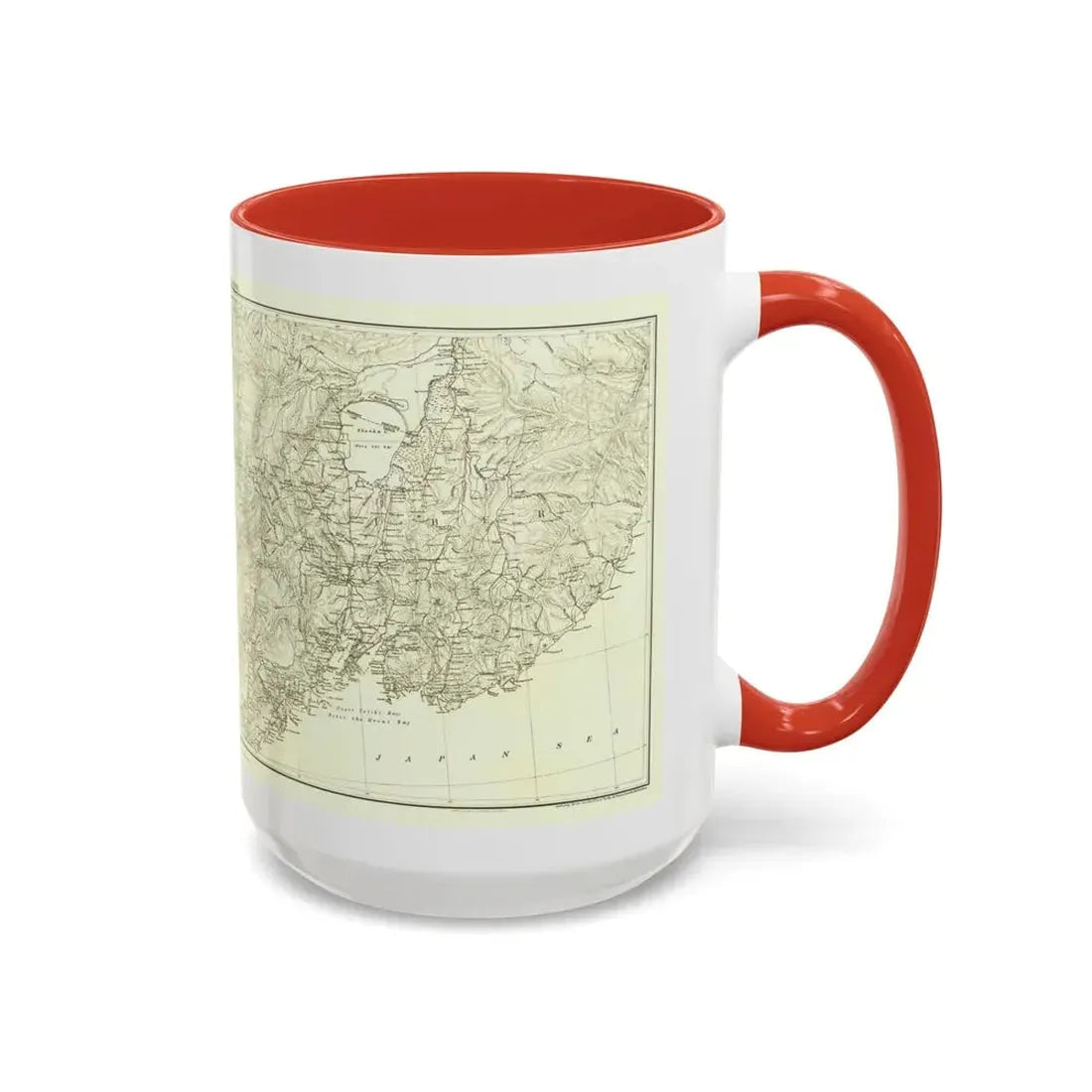 Asia - Kirin, Harbin, Vladivostok (1905) (Map) Accent Coffee Mug - Go Mug Yourself