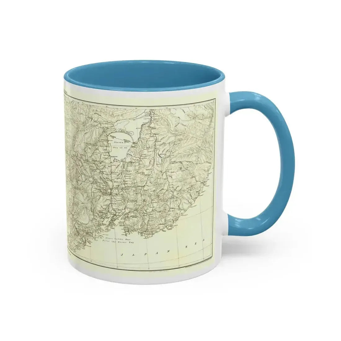 Asia - Kirin, Harbin, Vladivostok (1905) (Map) Accent Coffee Mug - Go Mug Yourself
