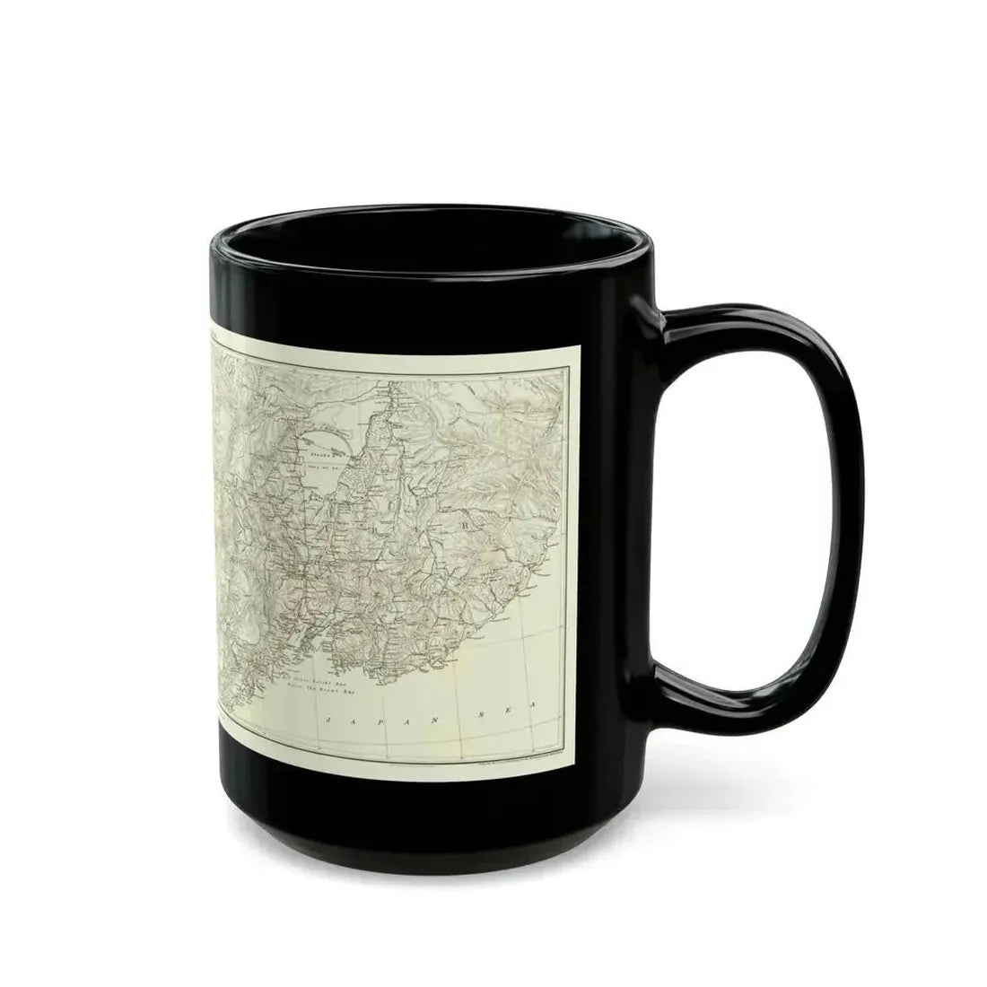 Asia - Kirin, Harbin, Vladivostok (1905) (Map) Black Coffee Mug - Go Mug Yourself