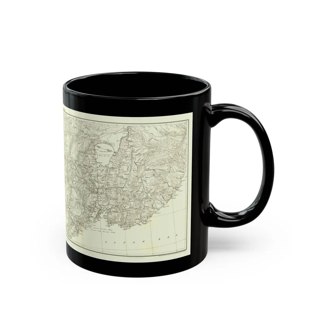 Asia - Kirin, Harbin, Vladivostok (1905) (Map) Black Coffee Mug-Go Mug Yourself