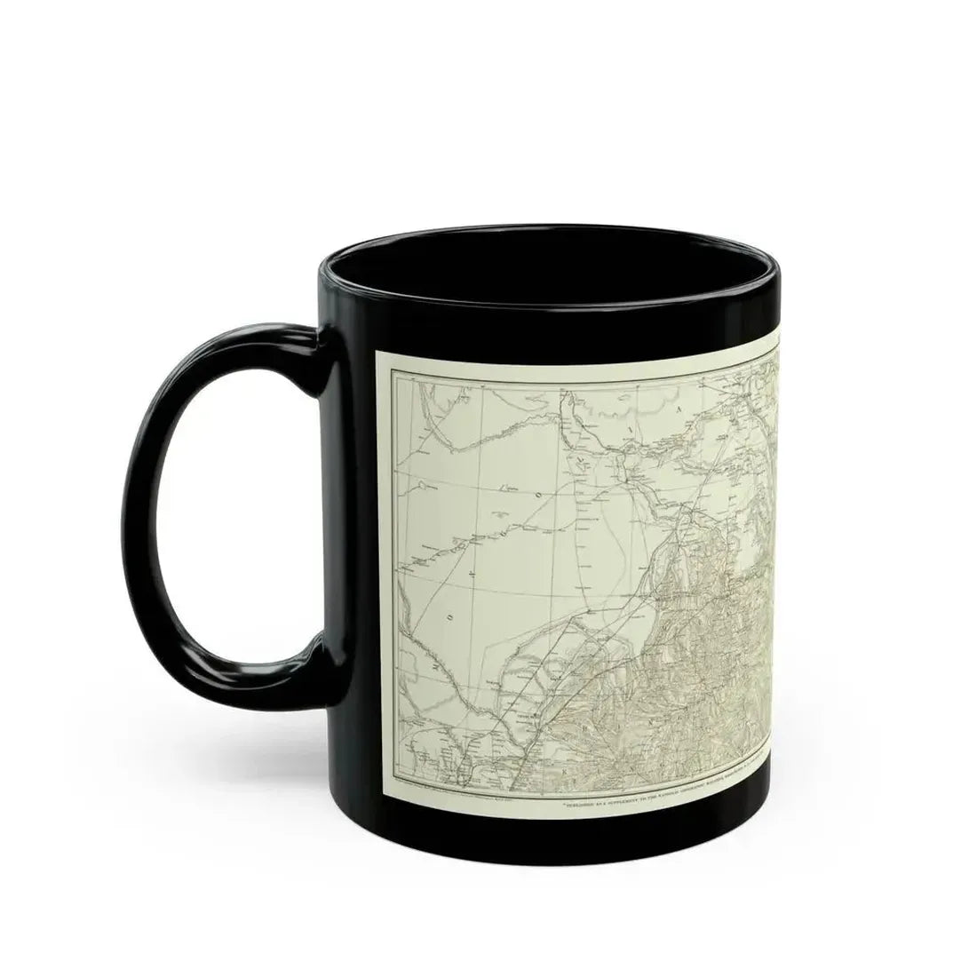 Asia - Kirin, Harbin, Vladivostok (1905) (Map) Black Coffee Mug - Go Mug Yourself