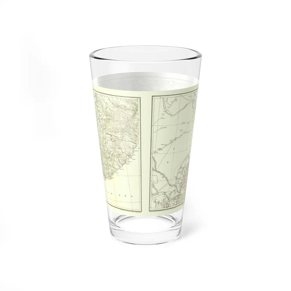 Asia - Kirin, Harbin, Vladivostok (1905) (Map) Pint Glass 16oz-Go Mug Yourself