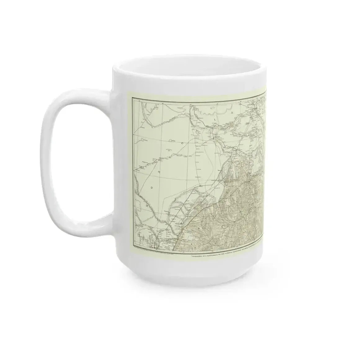 Asia - Kirin, Harbin, Vladivostok (1905) (Map) White Coffee Mug - Go Mug Yourself