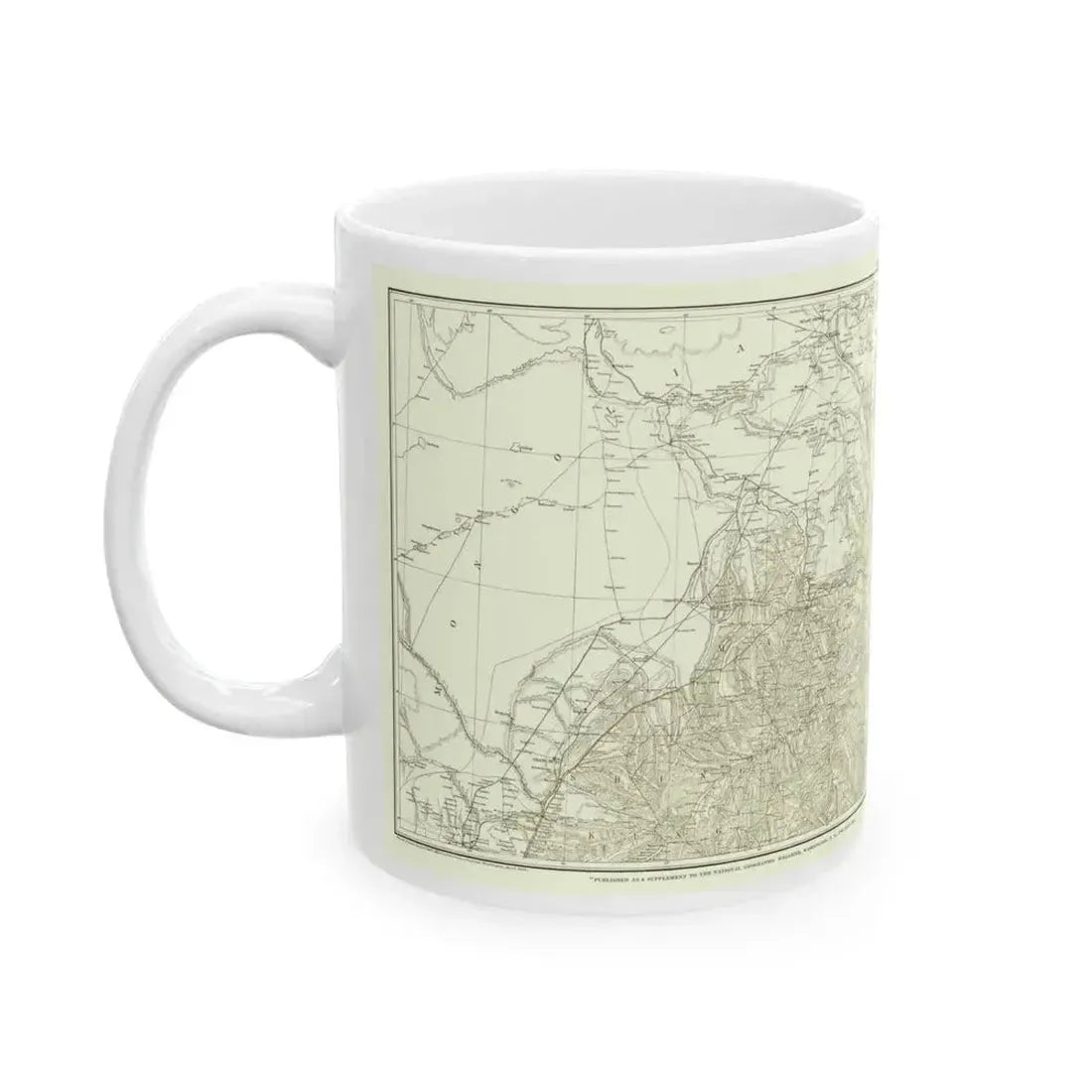 Asia - Kirin, Harbin, Vladivostok (1905) (Map) White Coffee Mug - Go Mug Yourself