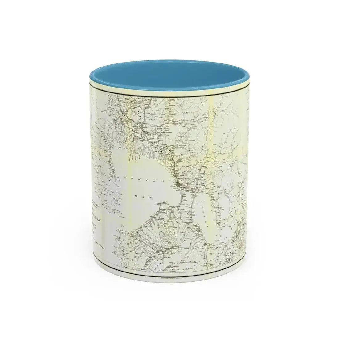 Asia - Luzon, Theatre of Military Operations (1899) (Map) Accent Coffee Mug 11oz Light Blue - Go Mug Yourself