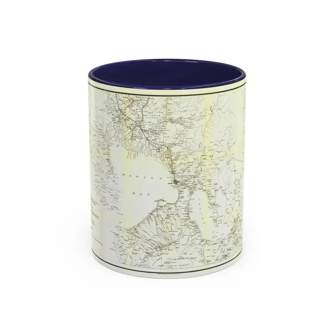 Asia - Luzon, Theatre of Military Operations (1899) (Map) Accent Coffee Mug 11oz Navy - Go Mug Yourself