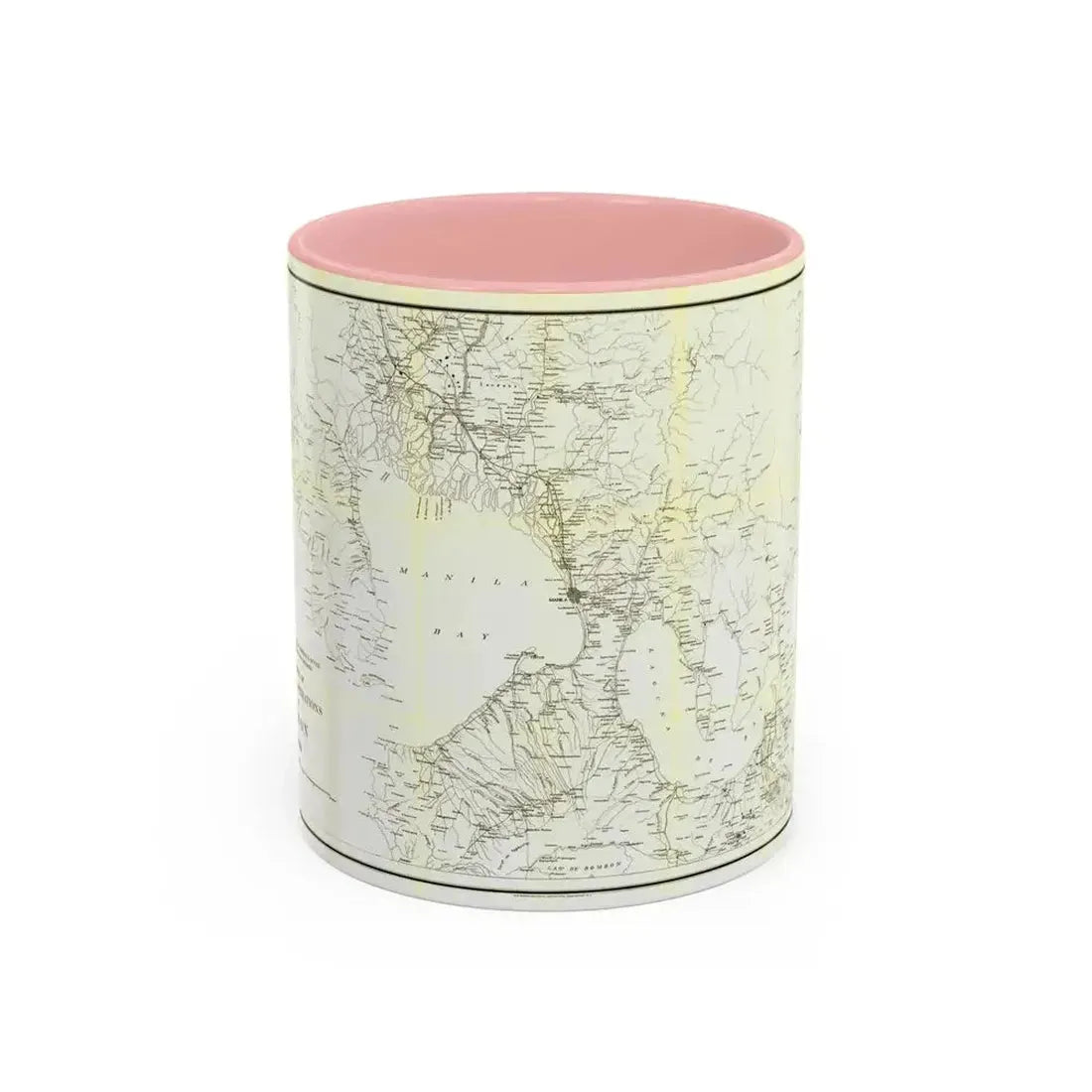 Asia - Luzon, Theatre of Military Operations (1899) (Map) Accent Coffee Mug 11oz Pink - Go Mug Yourself
