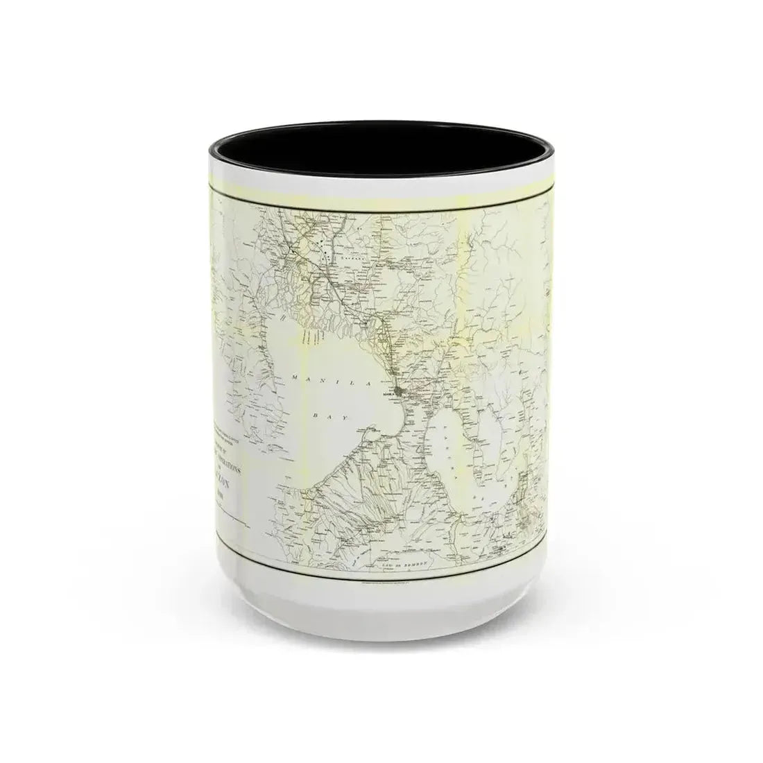 Asia - Luzon, Theatre of Military Operations (1899) (Map) Accent Coffee Mug 15oz Black - Go Mug Yourself