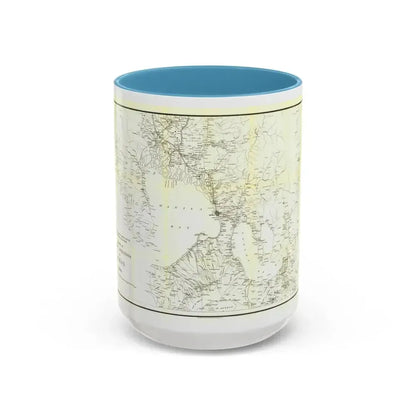 Asia - Luzon, Theatre of Military Operations (1899) (Map) Accent Coffee Mug 15oz Light Blue - Go Mug Yourself
