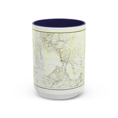 Asia - Luzon, Theatre of Military Operations (1899) (Map) Accent Coffee Mug 15oz Navy - Go Mug Yourself