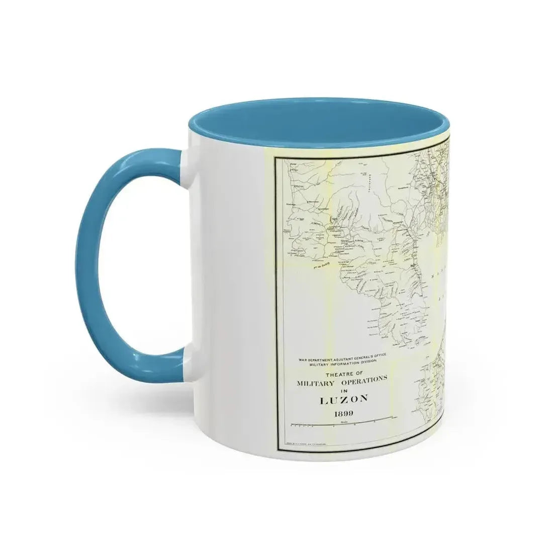 Asia - Luzon, Theatre of Military Operations (1899) (Map) Accent Coffee Mug - Go Mug Yourself