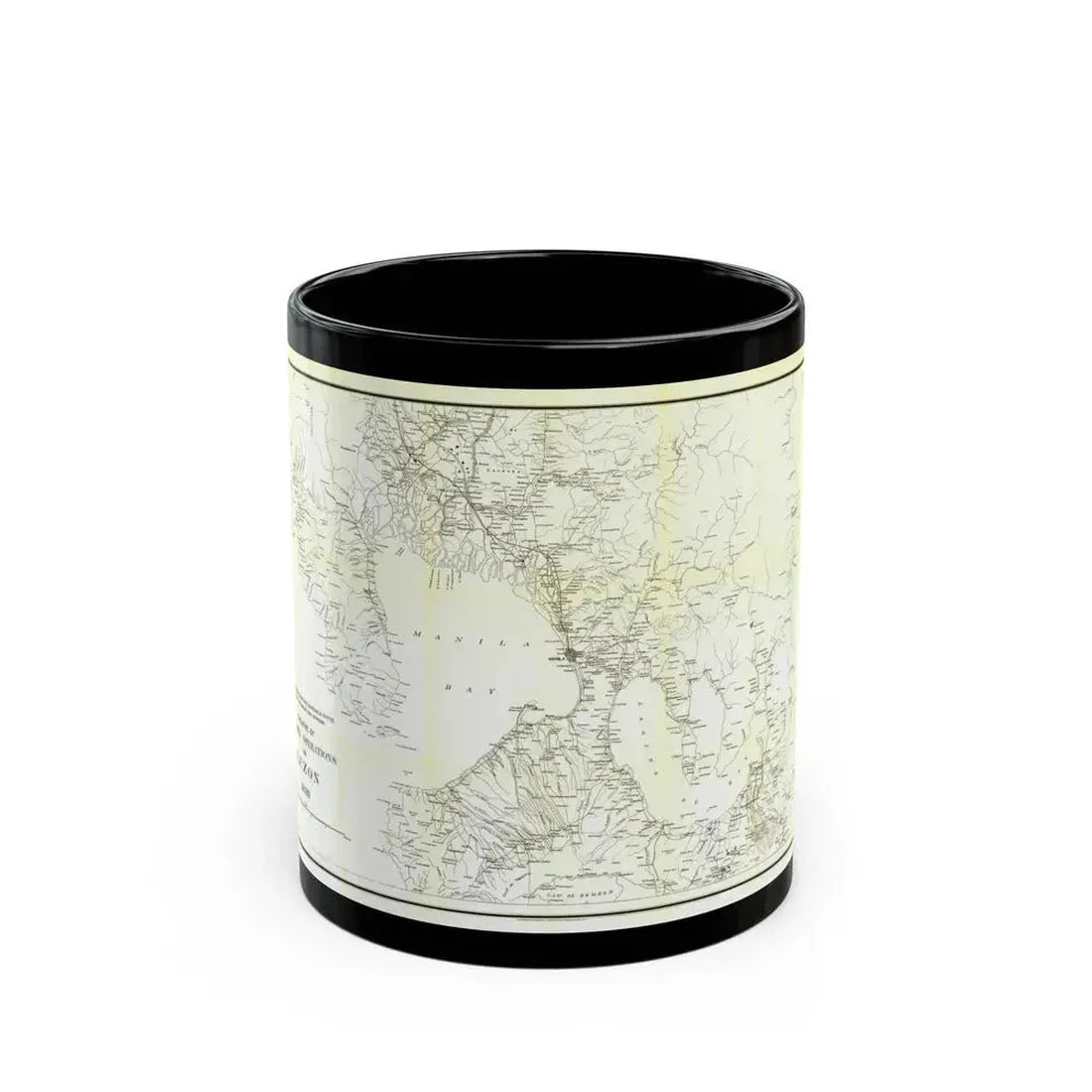 Asia - Luzon, Theatre of Military Operations (1899) (Map) Black Coffee Mug 11oz - Go Mug Yourself