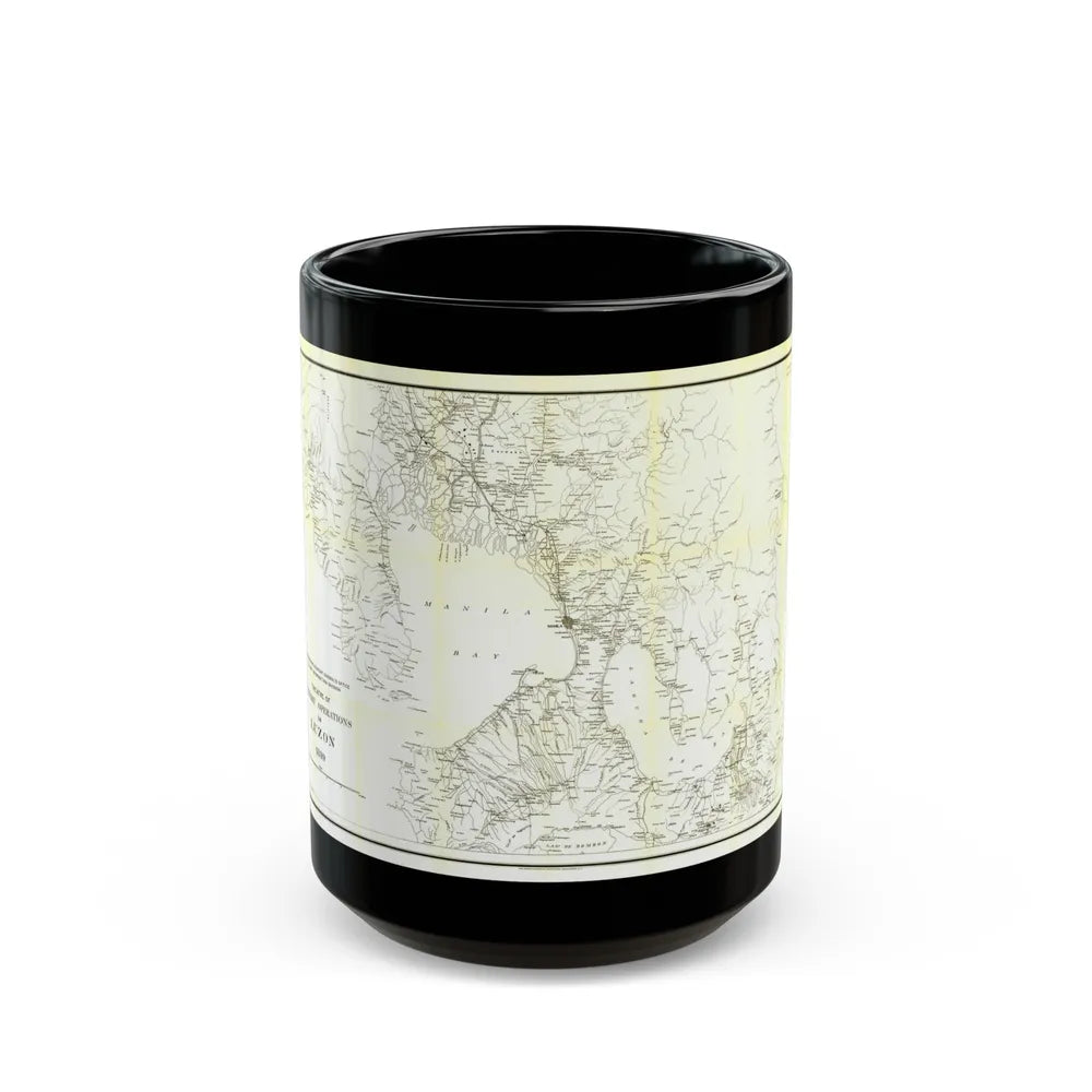 Asia - Luzon, Theatre of Military Operations (1899) (Map) Black Coffee Mug-15oz-Go Mug Yourself