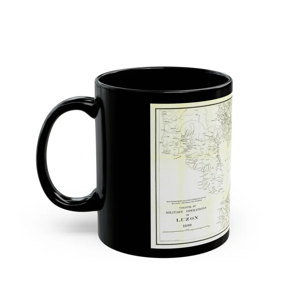 Asia - Luzon, Theatre of Military Operations (1899) (Map) Black Coffee Mug-Go Mug Yourself