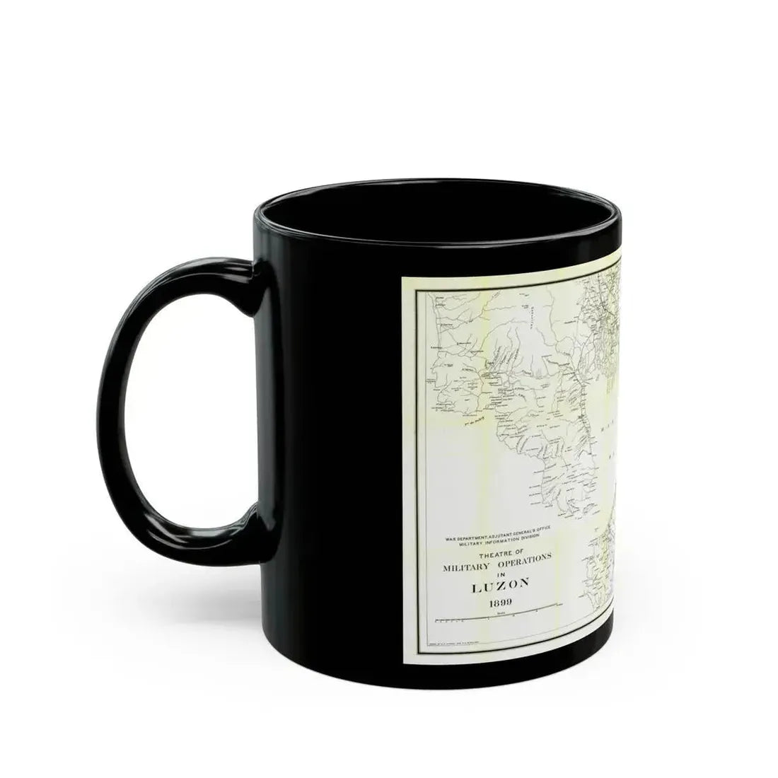 Asia - Luzon, Theatre of Military Operations (1899) (Map) Black Coffee Mug - Go Mug Yourself