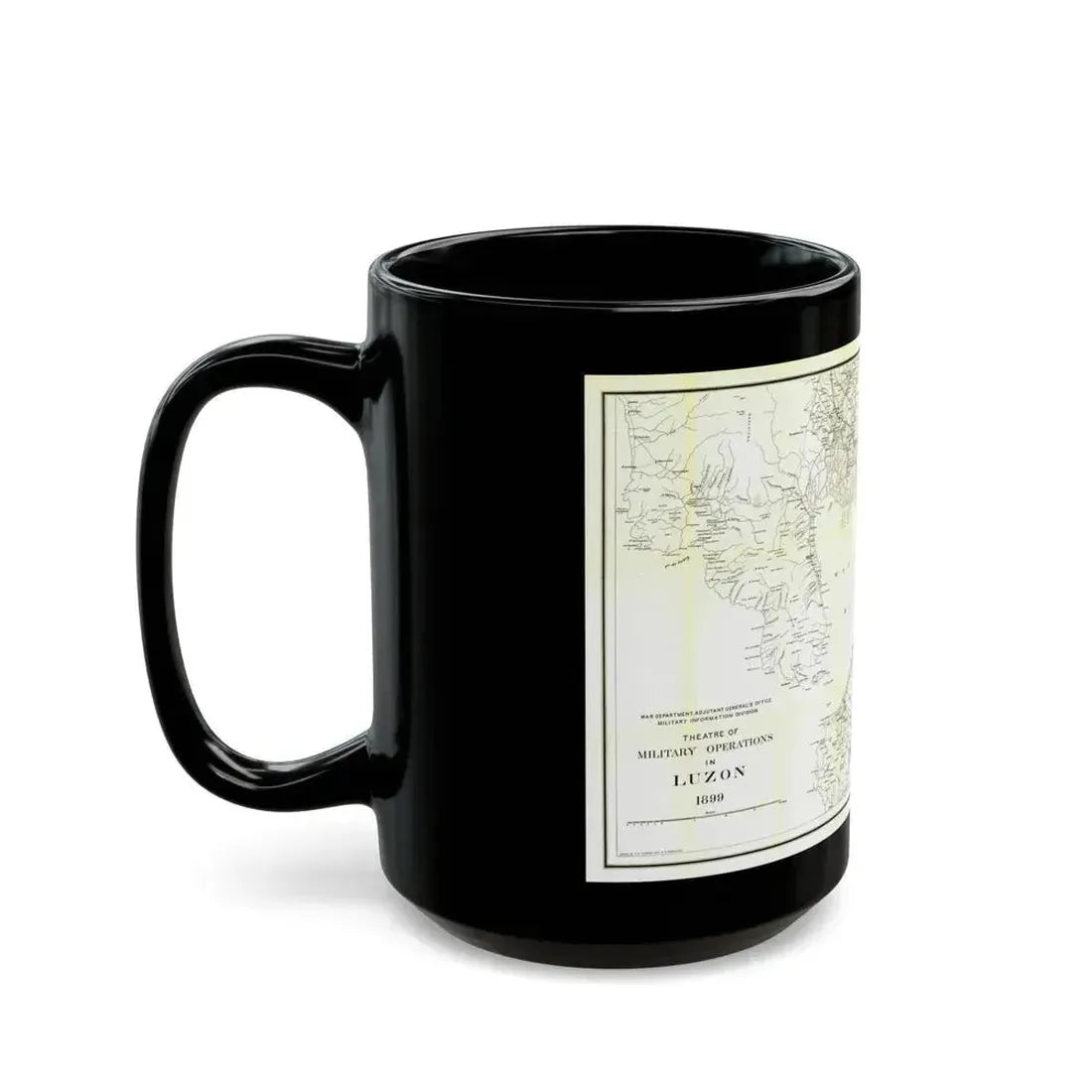 Asia - Luzon, Theatre of Military Operations (1899) (Map) Black Coffee Mug - Go Mug Yourself