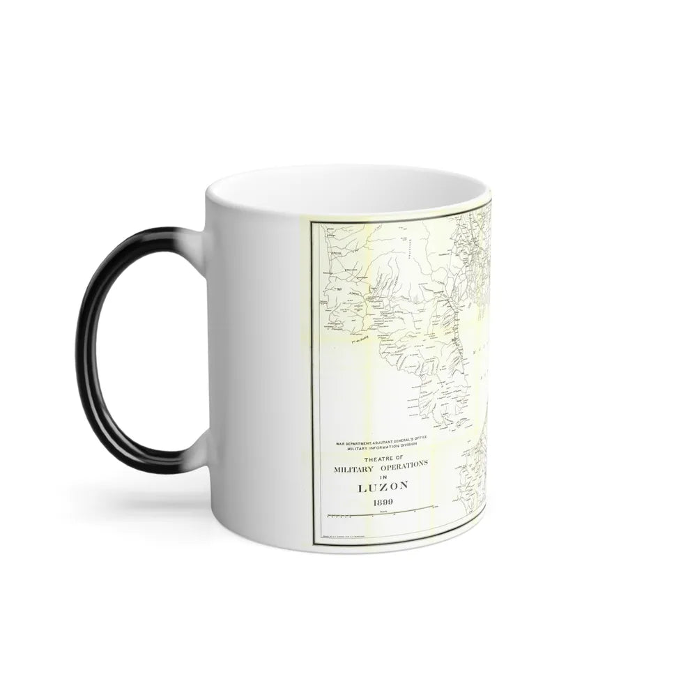 Asia - Luzon, Theatre of Military Operations (1899) (Map) Color Changing Mug 11oz-Go Mug Yourself