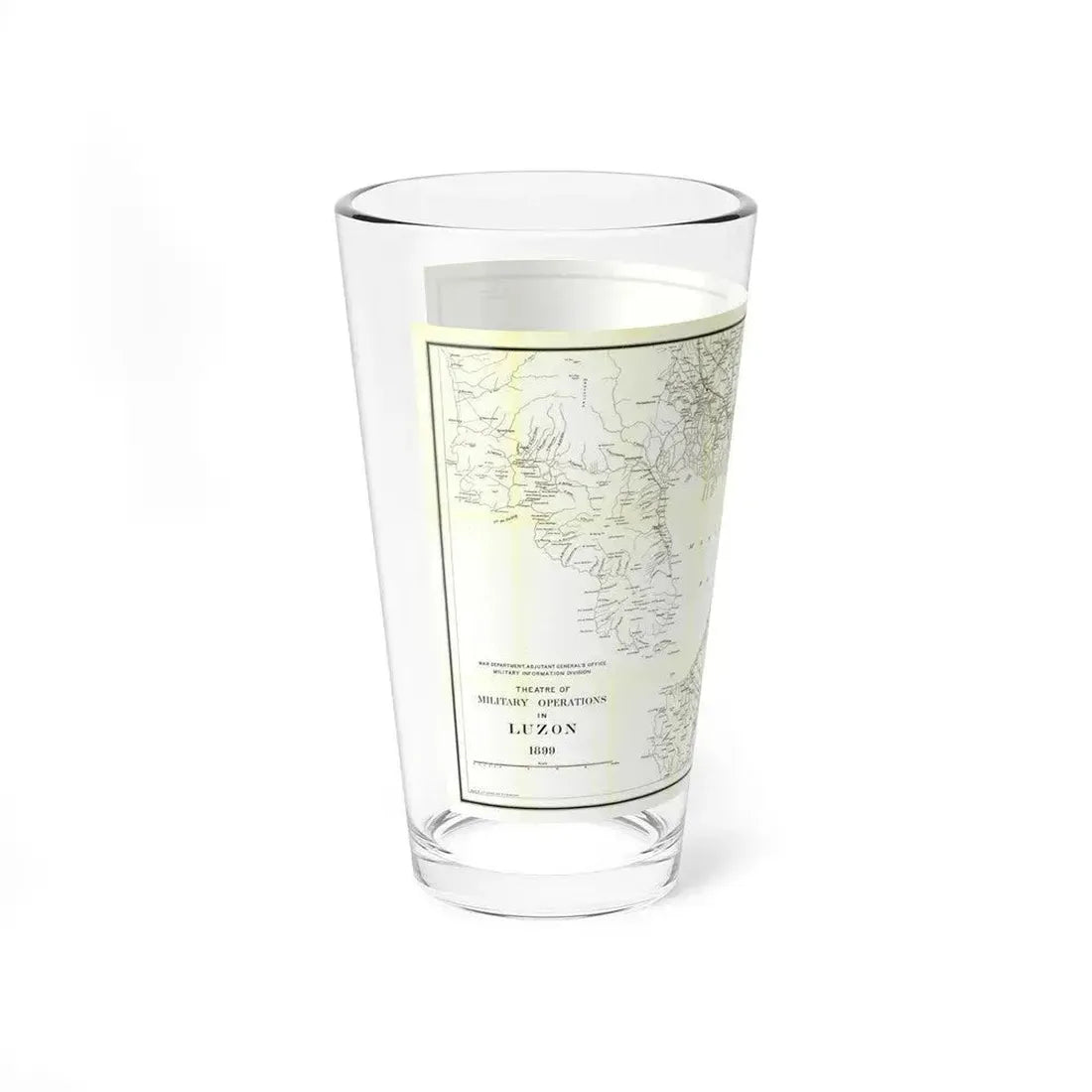 Asia - Luzon, Theatre of Military Operations (1899) (Map) Pint Glass 16oz - Go Mug Yourself