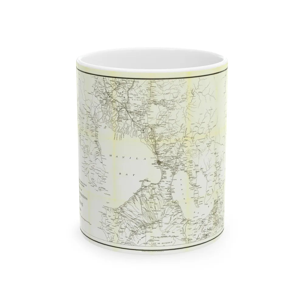 Asia - Luzon, Theatre of Military Operations (1899) (Map) White Coffee Mug-11oz-Go Mug Yourself