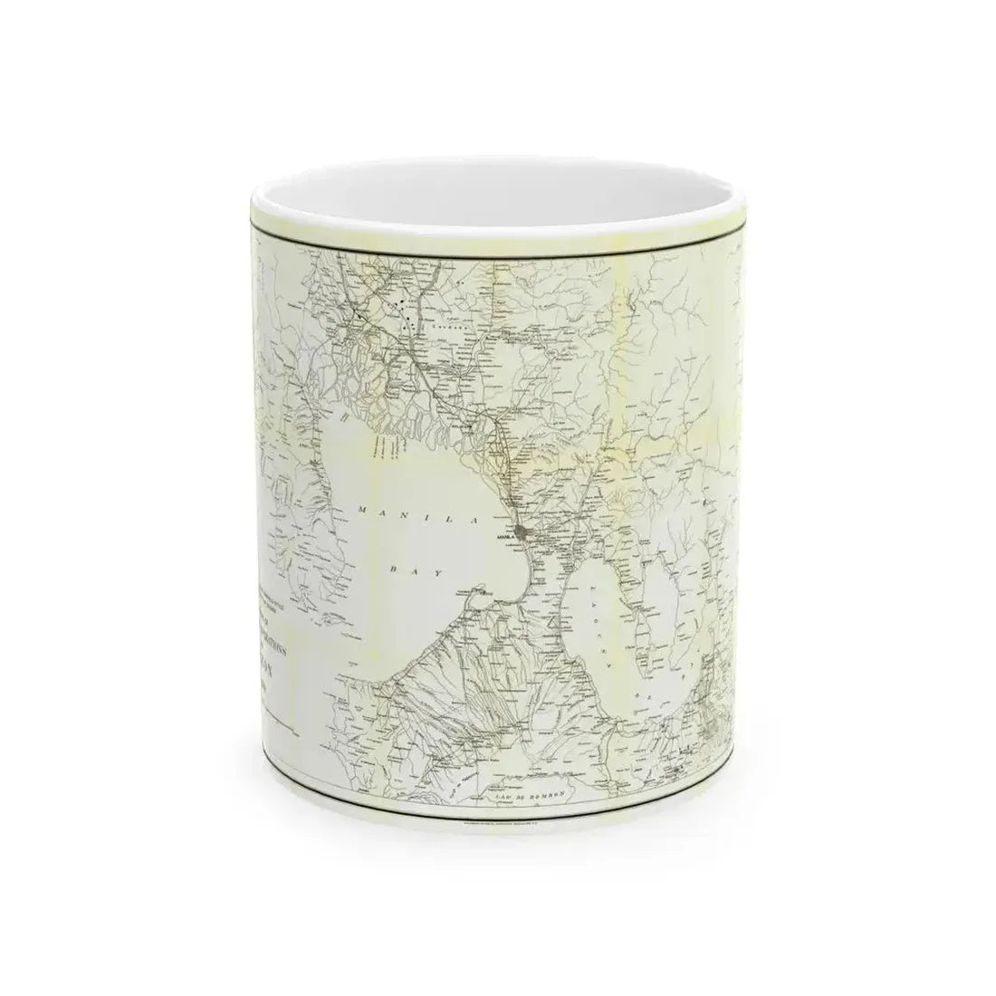Asia - Luzon, Theatre of Military Operations (1899) (Map) White Coffee Mug 11oz - Go Mug Yourself