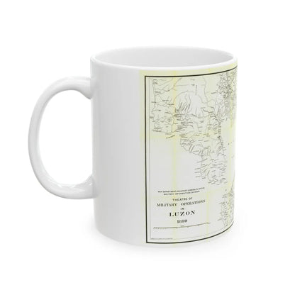 Asia - Luzon, Theatre of Military Operations (1899) (Map) White Coffee Mug-Go Mug Yourself