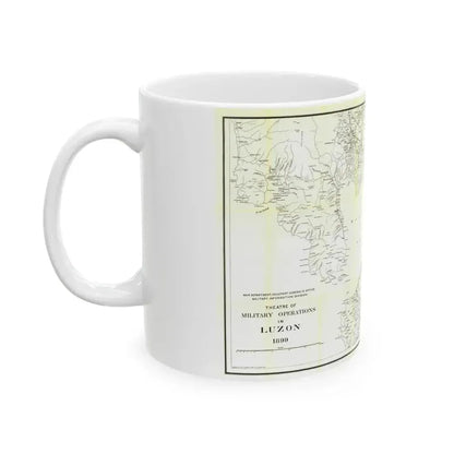 Asia - Luzon, Theatre of Military Operations (1899) (Map) White Coffee Mug - Go Mug Yourself