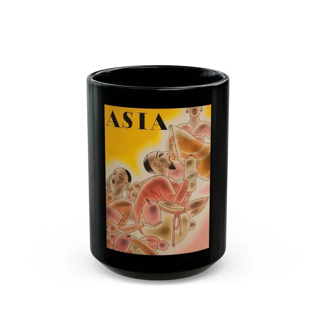 Asia magazine cover, January 1933 - Black Coffee Mug 15oz - Go Mug Yourself