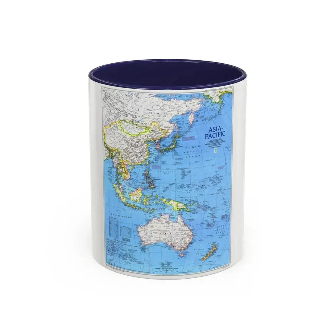 Asia-Pacific (1989) (Map) Accent Coffee Mug 11oz Navy - Go Mug Yourself