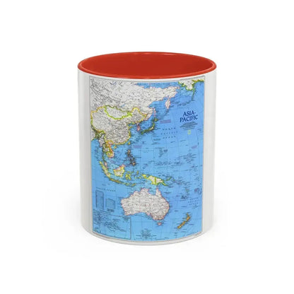 Asia-Pacific (1989) (Map) Accent Coffee Mug 11oz Red - Go Mug Yourself