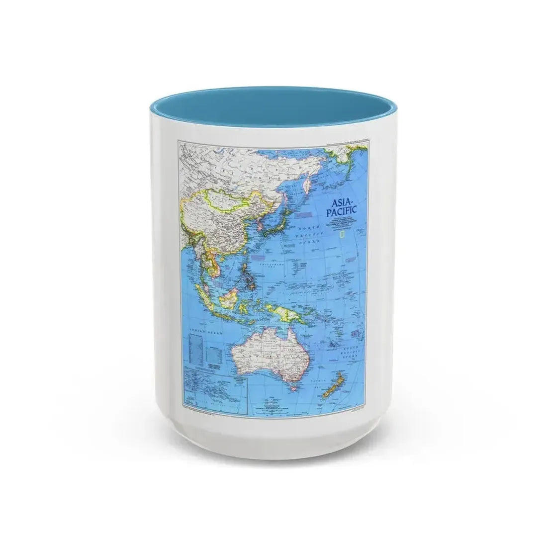 Asia-Pacific (1989) (Map) Accent Coffee Mug 15oz Light Blue - Go Mug Yourself