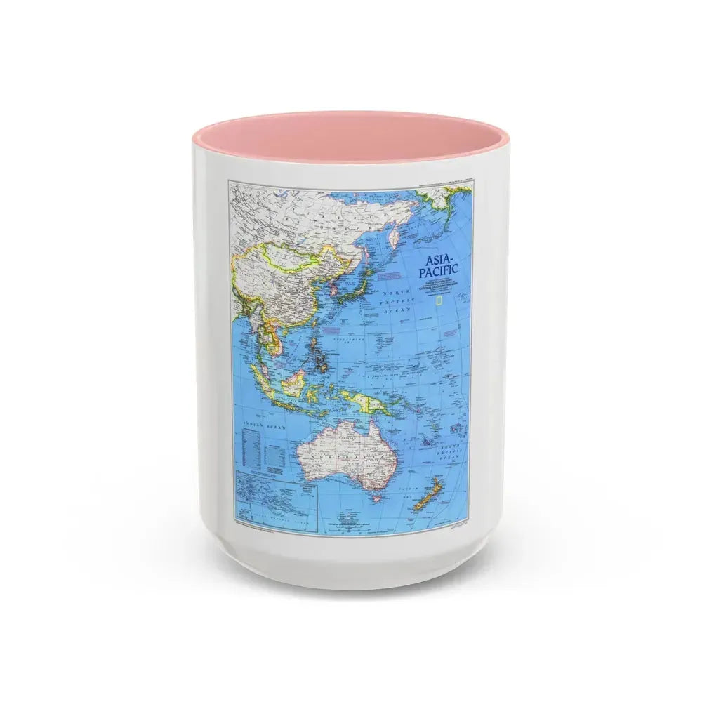 Asia-Pacific (1989) (Map) Accent Coffee Mug 15oz Pink - Go Mug Yourself
