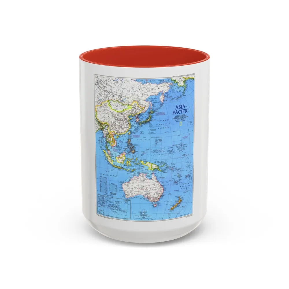 Asia-Pacific (1989) (Map) Accent Coffee Mug-15oz-Red-Go Mug Yourself