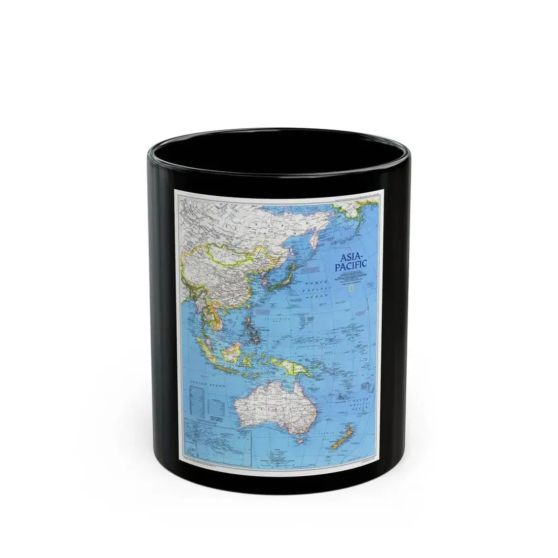 Asia-Pacific (1989) (Map) Black Coffee Mug - Go Mug Yourself
