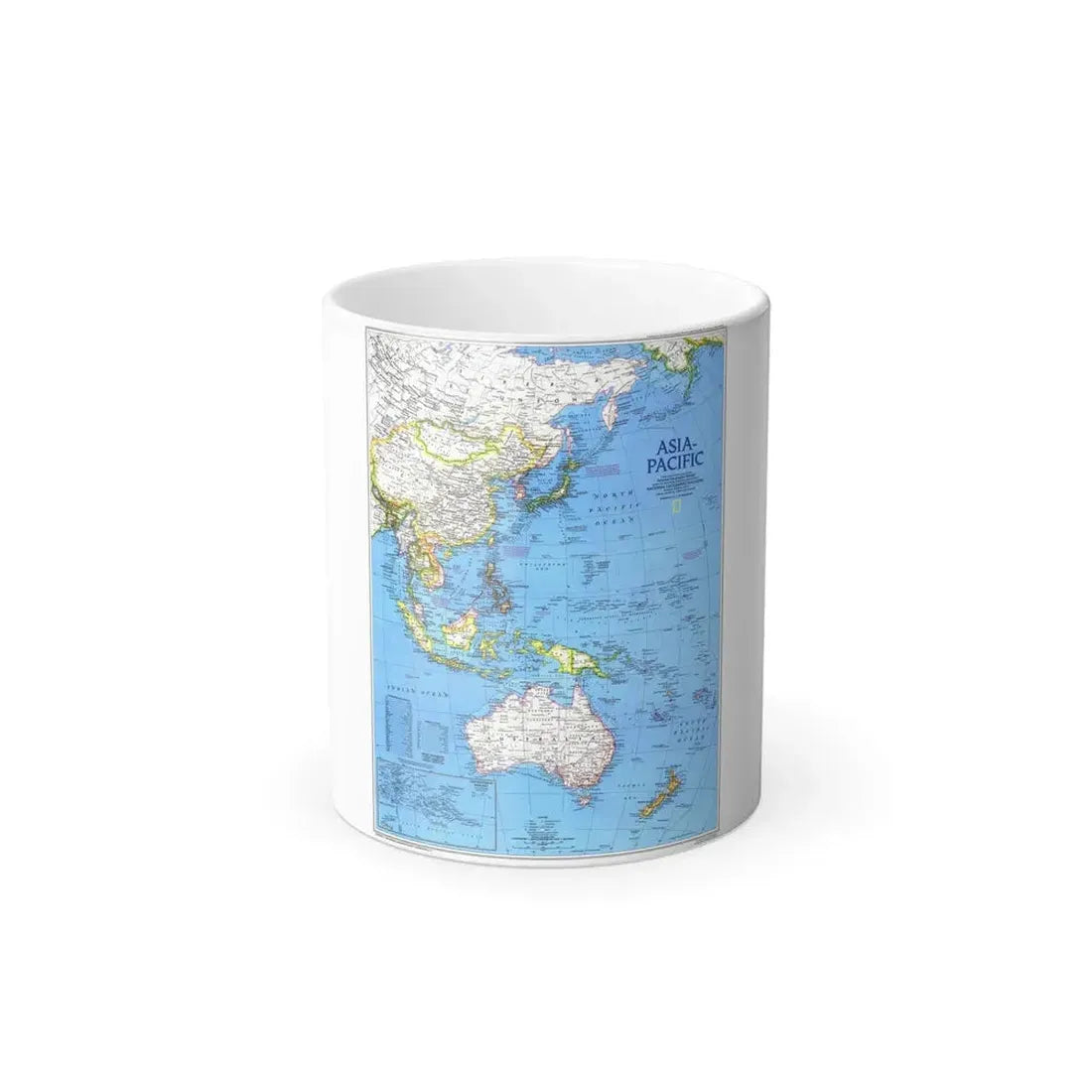 Asia-Pacific (1989) (Map) Color Changing Mug 11oz - Go Mug Yourself
