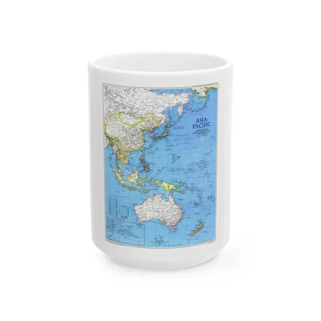 Asia-Pacific (1989) (Map) White Coffee Mug 15oz - Go Mug Yourself